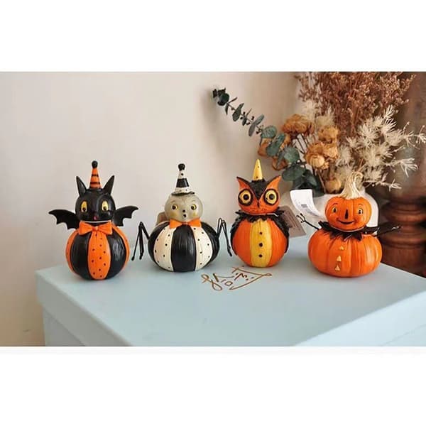 Halloween græskardekorationer, 4 stk.