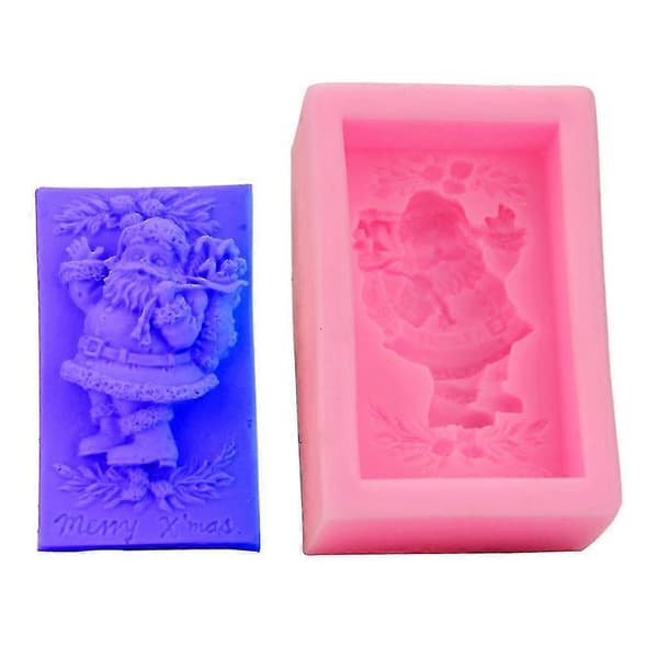 3D Julenisse Silikon Fondantform Kake Sjokolade Dekor Baking