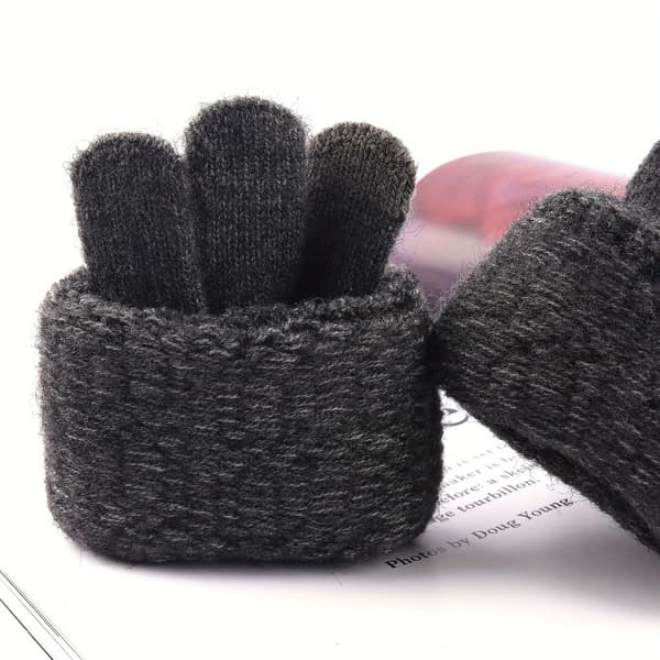 Unisex Alpaca Handsker: Touchscreen-kompatible, Varme og Stilfulde til Vinter - Perfekte til Kontoret, Rejser, Cykling og Jul - Sort