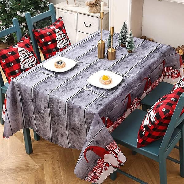 Rektangulær juledug, stor vaskbar juledug egnet til julebordsdekoration, 180x150cm