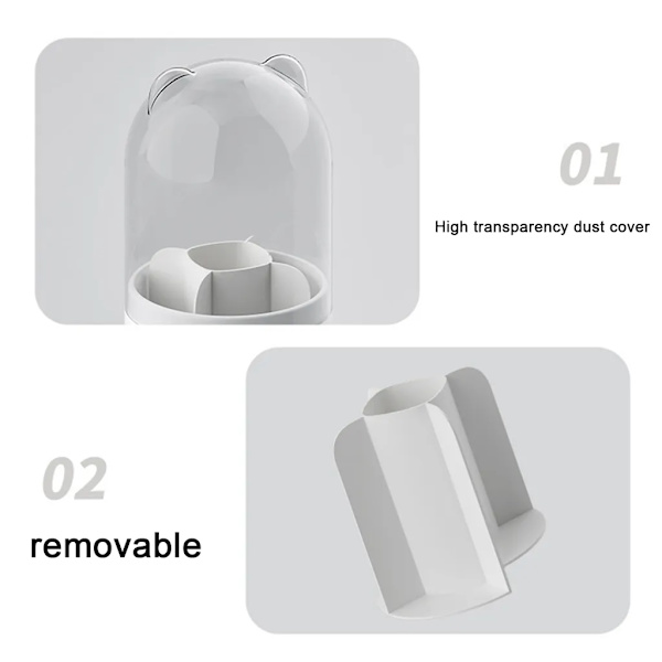 Make Up Organizer 360 Rotatable, Brush Holder Cosmetics, Make Up Brush Storage, Cosmetic Dressing Table Organizer, White