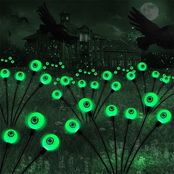 Halloween Solarlampa Öga, Grön (1 st)