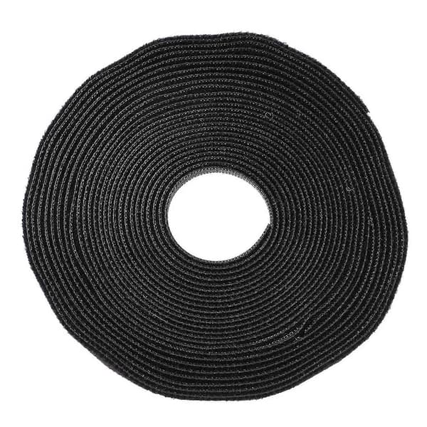 2x lang fastgørelsestape 2 cm burretape kabelbinder 5 meter sort