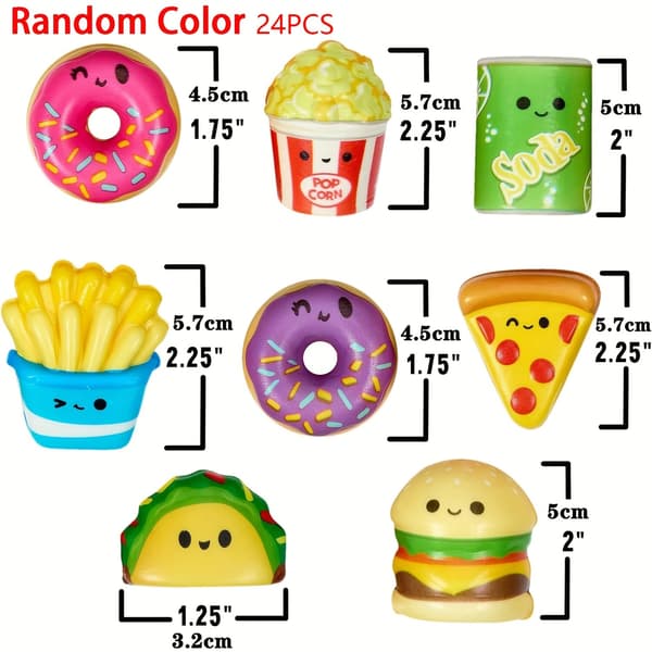 24-dages Donut Squish Blind Box, blødt legetøj tilfældige farver til festgaver
