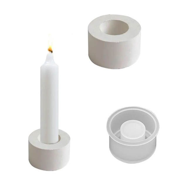 Silikonform för ljusstake, DIY-ljusform, form för ljusstake, pinnljusstake (liten)