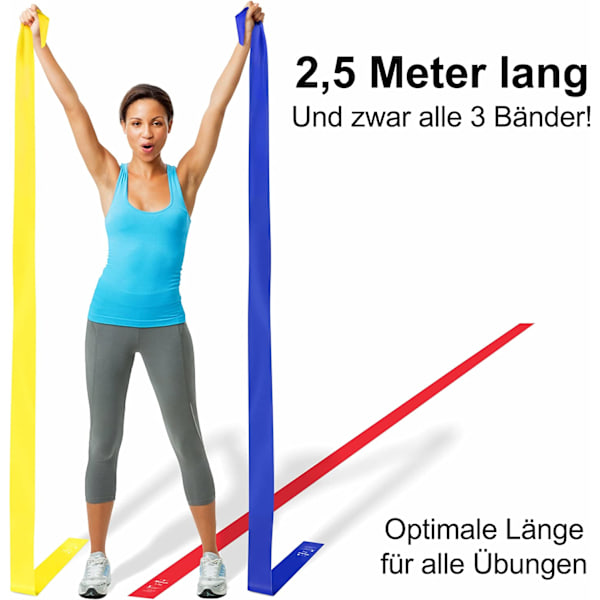 5-pack silikon elastiska yogaband Yogaspänningsband Motståndsband för lår- och rumpövningar