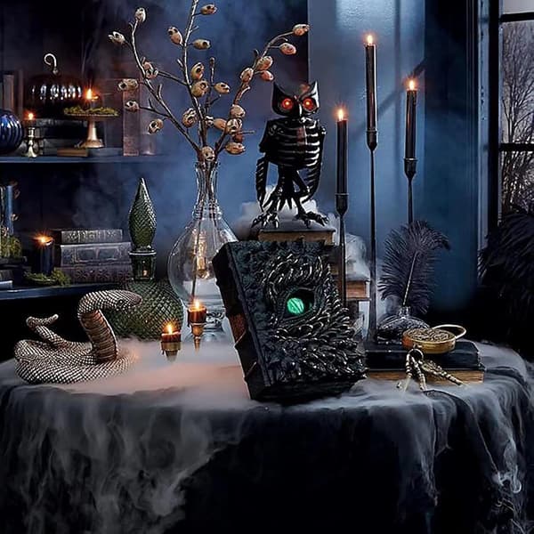 Resin Cyclops Dæmon Øje Statue – Gotisk Djævel Bog Skrivebord Halloween Accent
