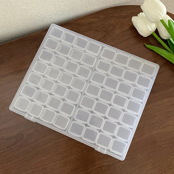 56-gitter plast opbevaringsboks diamantmaleri tilbehør boks mini vare opbevaringsboks egnet til småting broderi opbevaring DIY håndværk