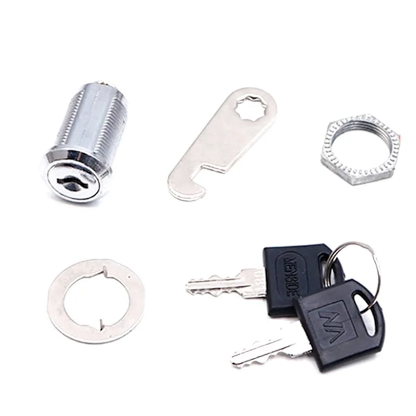 Indbyggede låse, postkasselås, skabslås, møbellås, postkasselås med nøgle, 20 mm