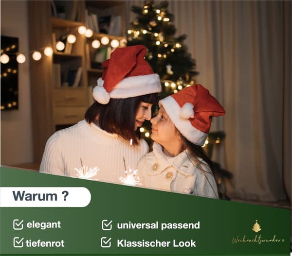 2-delt julemandshat rød julehat egnet til voksne og børn - julefrokost