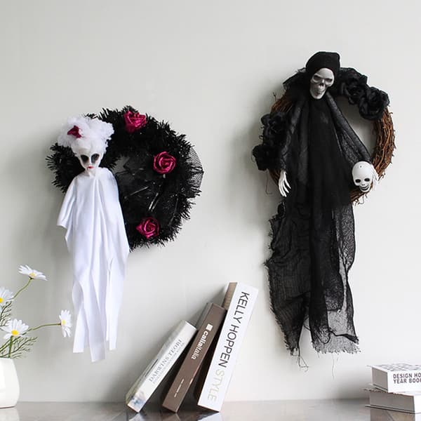 Halloween spøgelses dørhængende dekoration, 2 stk
