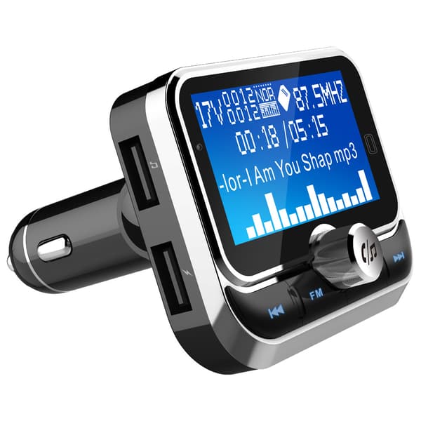 Bluetooth FM-sender bilsett – dobbel USB-lader, fjernkontroll, håndfri