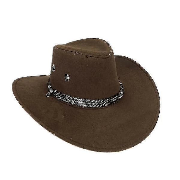 Unisex Cowboyhat i imiteret læder, brun
