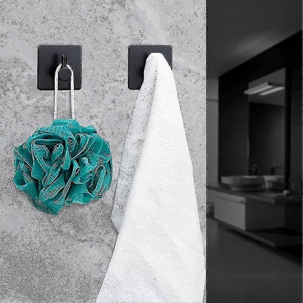 Toiletpapirholder sort, toiletpapirholder i rustfrit stål, 4 stk.