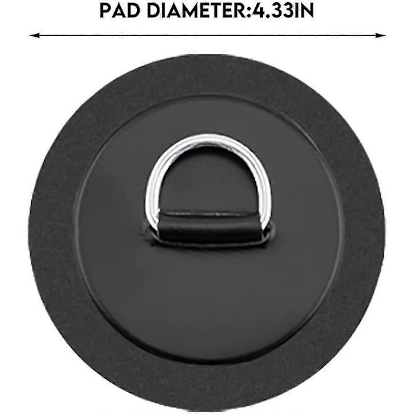 4-pack Kajak Rund D-Ring Sladdklämmor Seglarförvaring Elastisk Ringkrok