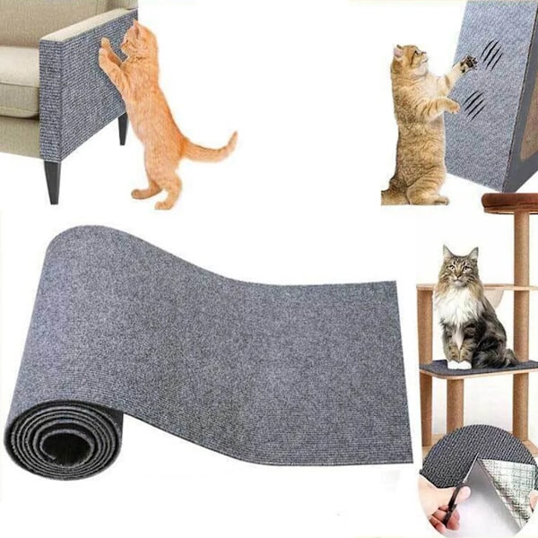 Självhäftande klösträd för kattvägg, klösmatta, klösbrädor kattvägg, klösbrädor för katt [200cmx40cm]