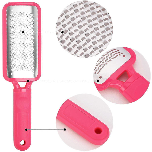 Pedicure Hælfil i Rustfrit Stål til Revnede Fødder (Pink)