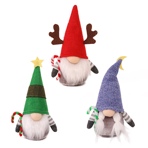 Julepynt, 3 søde figurer, gaver