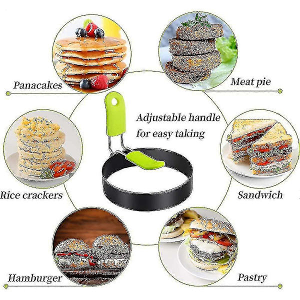 2-delt omeletpande, omeletpande i rustfrit stål med foldbart håndtag