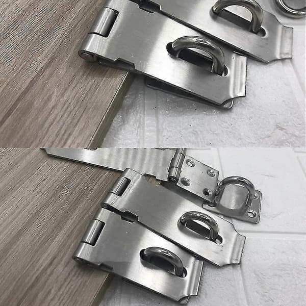 2 SS Hasp & Staple Låse til Skabe/Kasser, Rustfrie Skruer