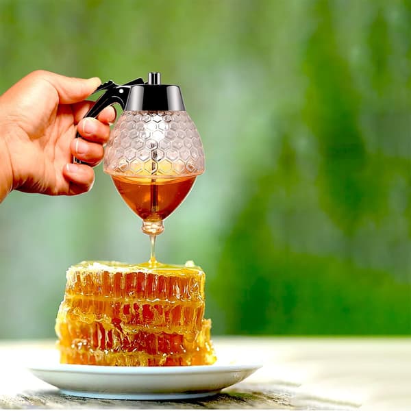Honungsdispenser, förvaringsglas för köket, transparent förvaring