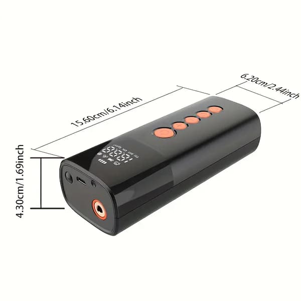Bærbar trådløs inflator 6000mAh, oppladbar