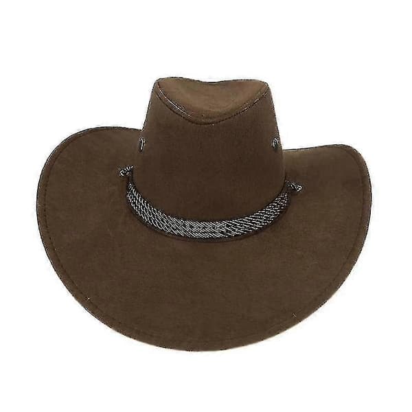 Unisex Cowboyhat i imiteret læder, sort