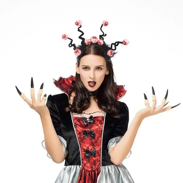 Halloween Spøkelse Øyeeple Hodebånd, Svart