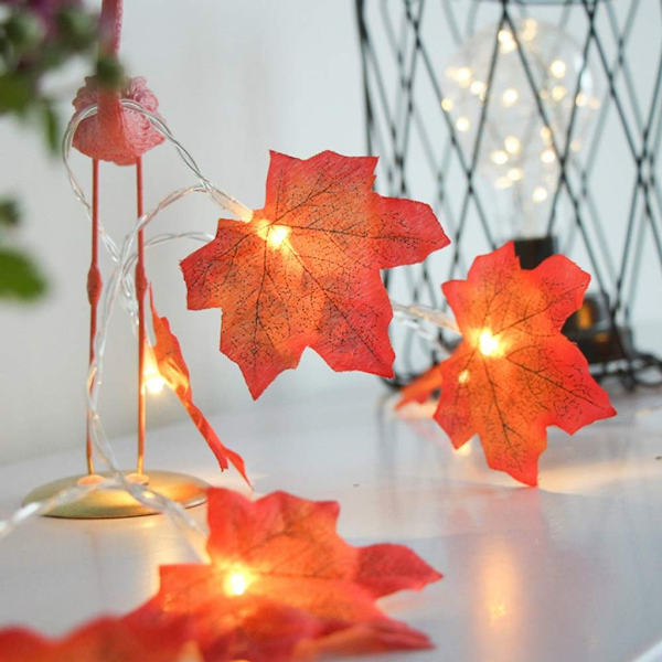 3m 20 LED Ahorn Lys, 2 Tilstande, Efterår/Jul/Halloween