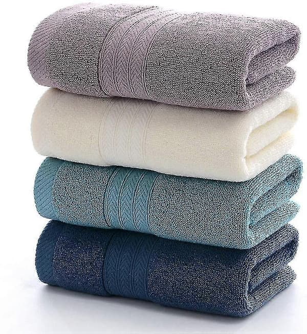 Superabsorberende bløde håndklæder i bomuld (pakke med 4, 34 x 73 cm)
