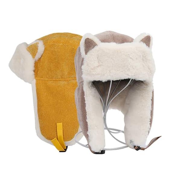 Vinter Trapper Hat Varm Bomber Hatter med Vinterlue med Øreklaffer Vindtett Ski Hat for Voksne Jenter (Khaki)