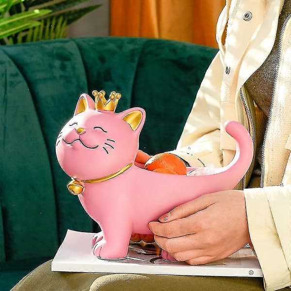 Lucky Cat Opbevaringsboks Statue Nordisk Moderne Rumdekoration C