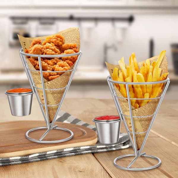 Vertikal pommes frites buffé snacks display stativ pommes frites snacks display stativ