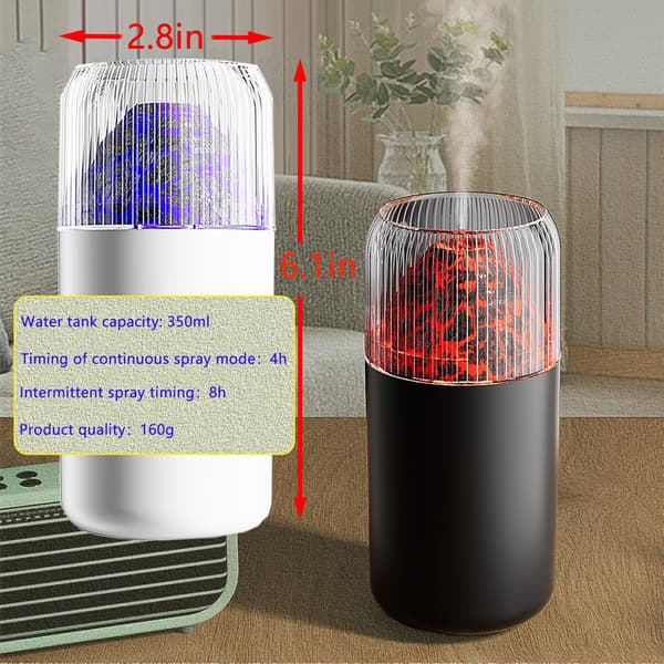 Simulerings vulkanlampe luftfugter, farverig
