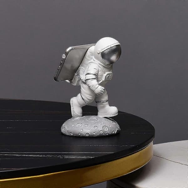 Astronaut telefonholder, resin telefonholder multifunksjonell statue (en)