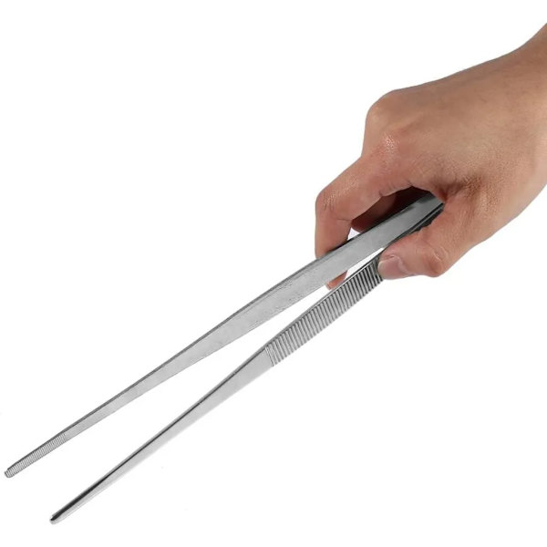Ruostumattomasta teräksestä valmistetut ruoanlaittopihdit 30 cm pitkät grillipihdit - Keittiön grillipihdit Pihdit Klipsit Voidaan käyttää grillipihteinä, lihapihteinä