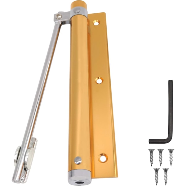 Aluminum alloy spring automatic door closer, light indoor door surface adjustable door closer