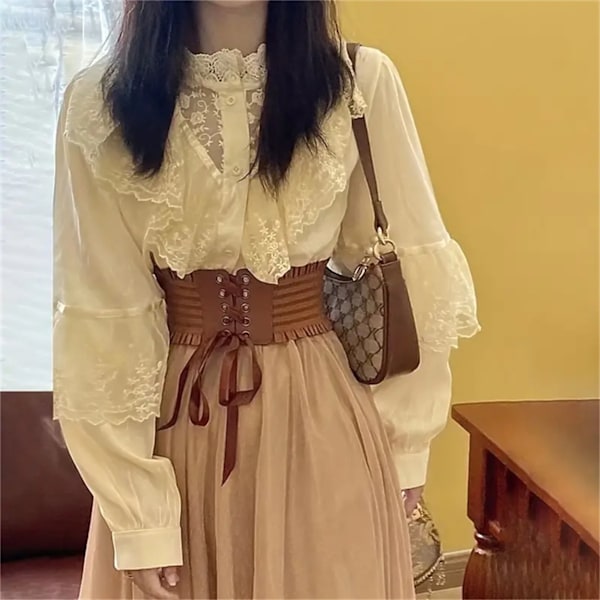 Kvinnors Mode Elegant Volang Bälte