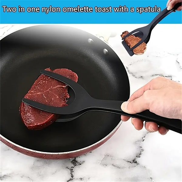Multifunktionel omelet-holder med clip-design til nem rotation