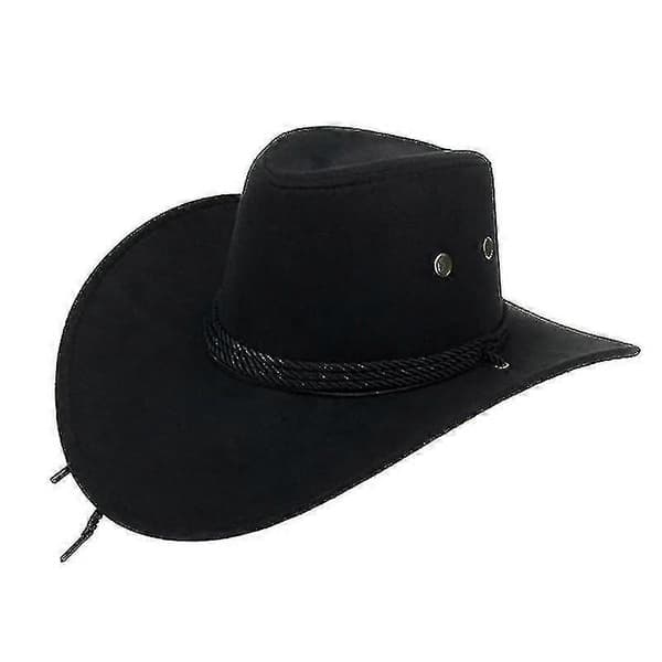Unisex Cowboyhat i imiteret læder, sort