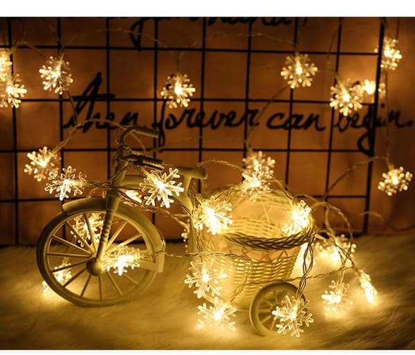 6m 40 LED Snefnug Lys, Batteri, Indendørs-Udendørs Jul
