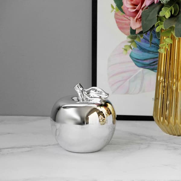 Keramisk Æble Figur Ornament Prop Boligindretning - Guld