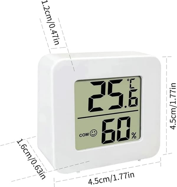 , 4 stk termometre for innendørs bruk, digitalt romtermometer, LCD intelligent hygrometer