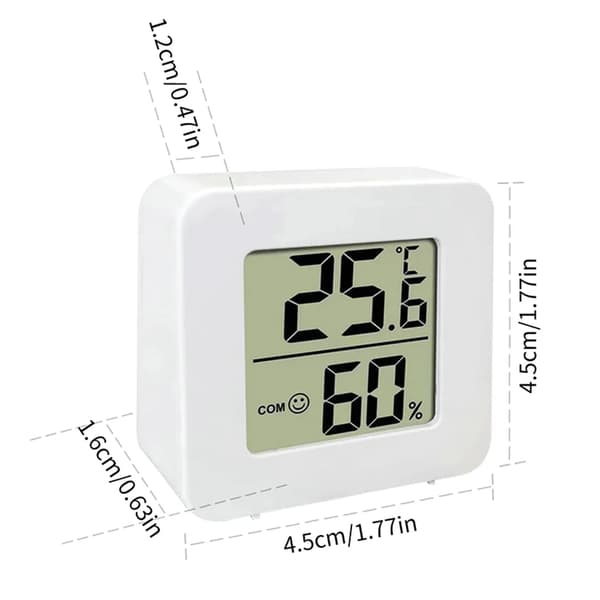 5 stk. termometer til indendørs brug, digitalt indendørs termometer, LCD intelligent hygrometer