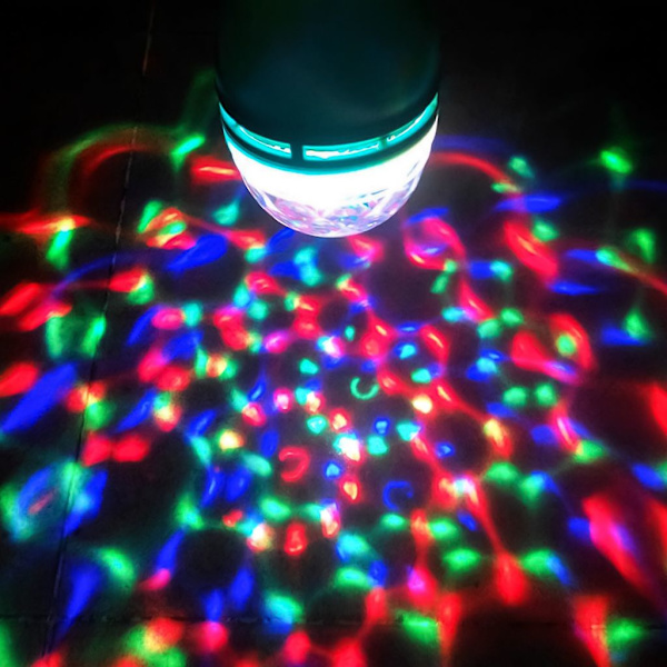 LED E27 party pære diskolys roterende diskokule diskolys effekt scenebelysning pære egnet for julebord