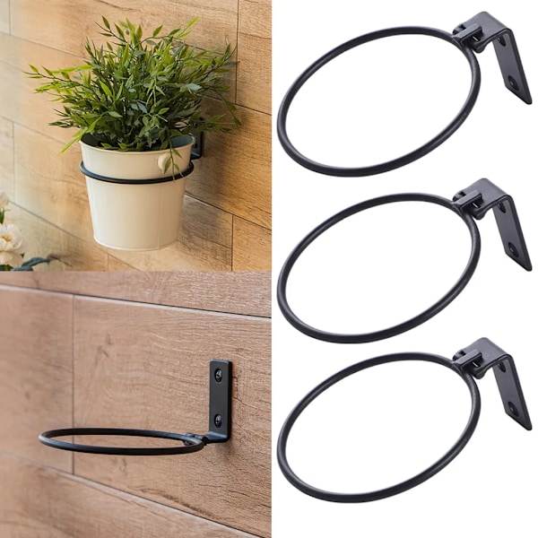 3x blomsterholder blomsterpotteholder potteholder veggmontering balkongmontering 13,5 x 11 x 6,5 cm