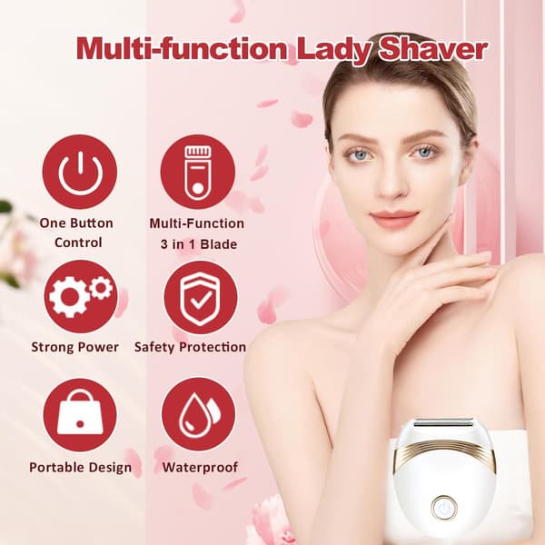 Trådløs elektrisk epilator, hvid