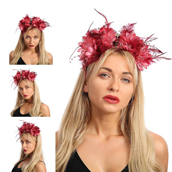 Halloween fjäderblomma håraccessoar, 1 styck