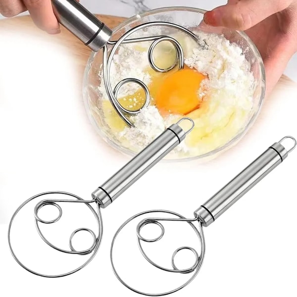 2x egg beater, dough mixer, stainless steel handle, bread mixer, large double hole, hand mixer, baking tools