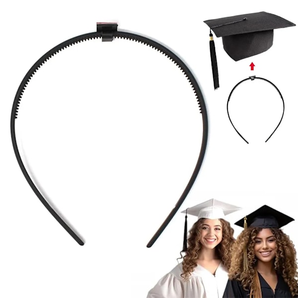 Graduation Hat Headband Stabilizer, Unisex Graduation Caps Insert Stabilizer to Secure Your Graduation Hat to Your Hair for Any Hairstyle